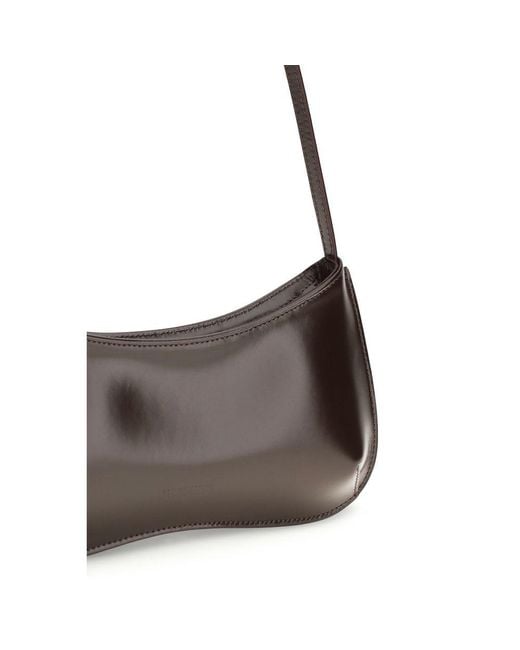 Jacquemus Brown Calf Leather Bos Taurus Shoulder Bag