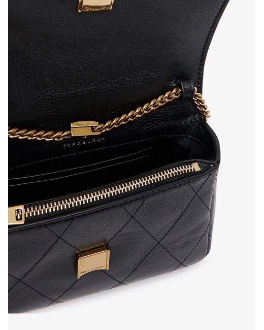 Tory Burch Black Crossbody Bag Charlie Quilted Leather Shoulder