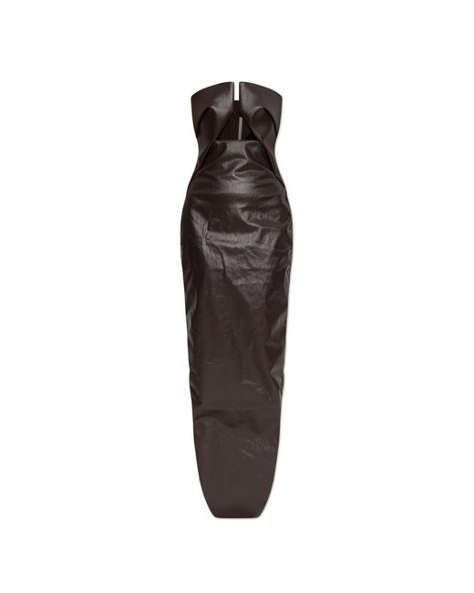Rick Owens Brown Dress Prong Gown