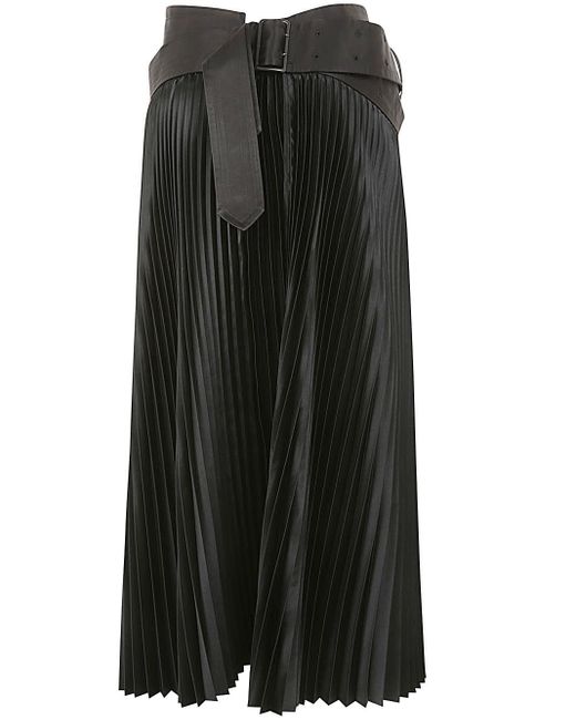 JUNYA WATANABE X COMME DES GARÇONS Black Pleated Long Skirt