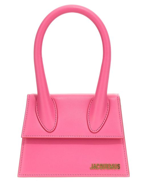Jacquemus Pink Le Chiquito Moyen Hand Bags