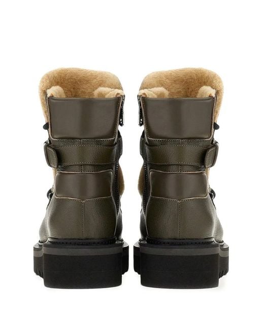 Ferragamo Brown Lace-Up Hiking Boots