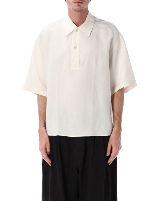 Studio Nicholson White Lemmer Linen-Viscose Shirt for men
