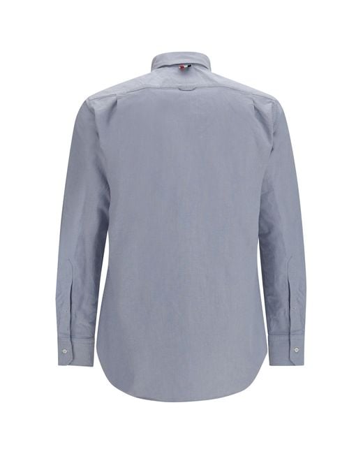 Thom Browne Blue Cotton Shirt for men