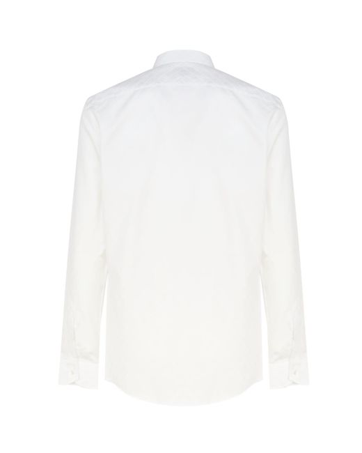 Fendi White Logo Ton Sur Ton Allover Shirt for men