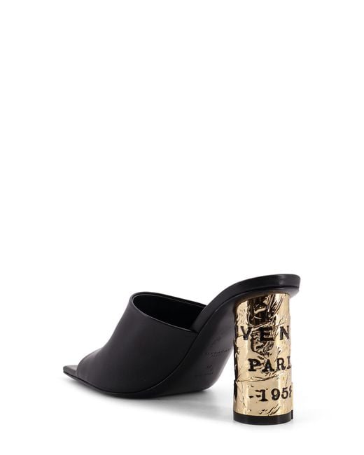 Givenchy Black Leather Sandals