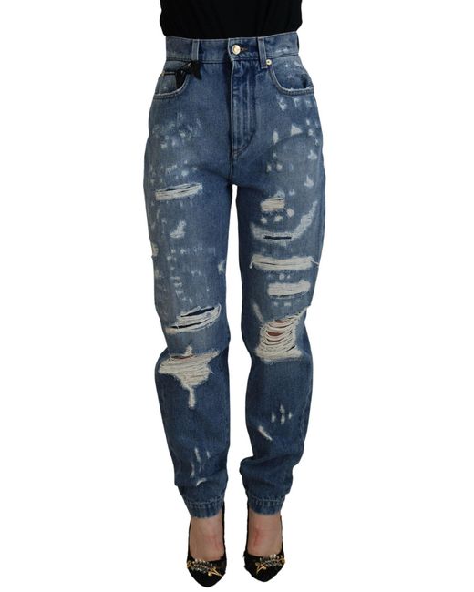 Dolce & Gabbana Blue Elegant High Waist Skinny Jeans