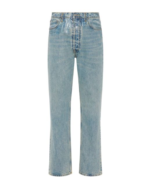 Maison Margiela Blue Straight-Leg Cotton Jeans for men