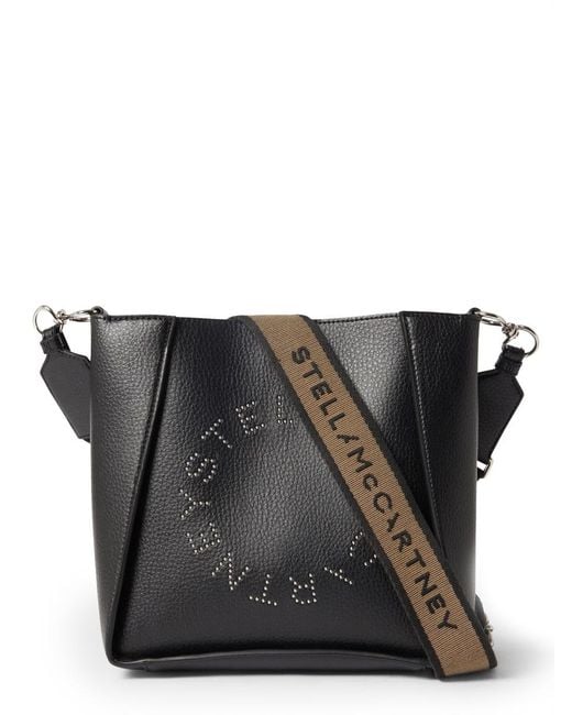 Stella McCartney Black Bag With Logo Polyamide Shoulder