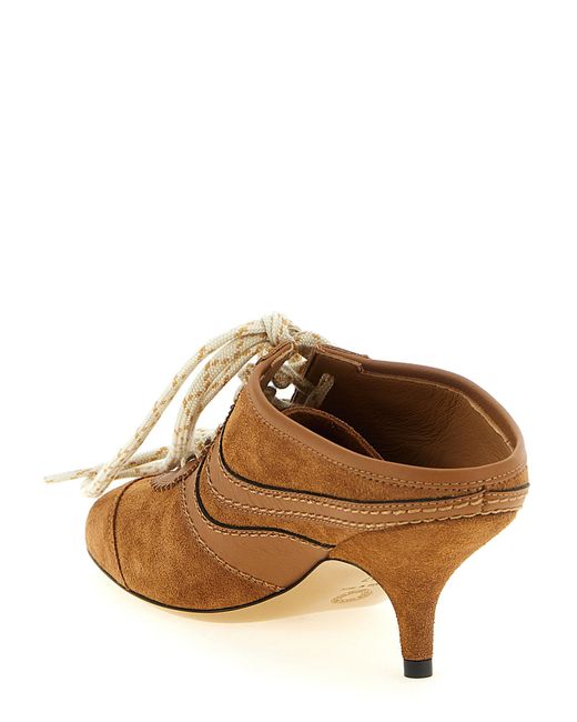 Dries Van Noten Brown Heeled Suede Sneakers