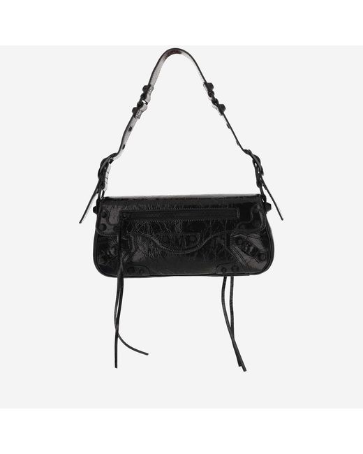 Balenciaga Black Le Cagole Shoulder Bag Small Lambskin
