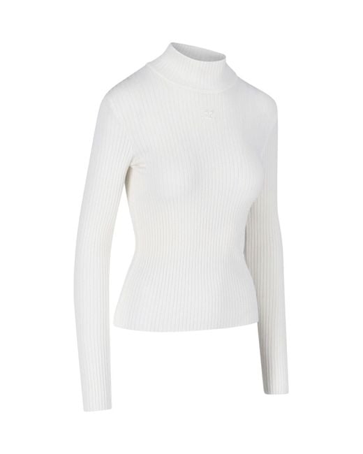Turtleneck shirt white cheap