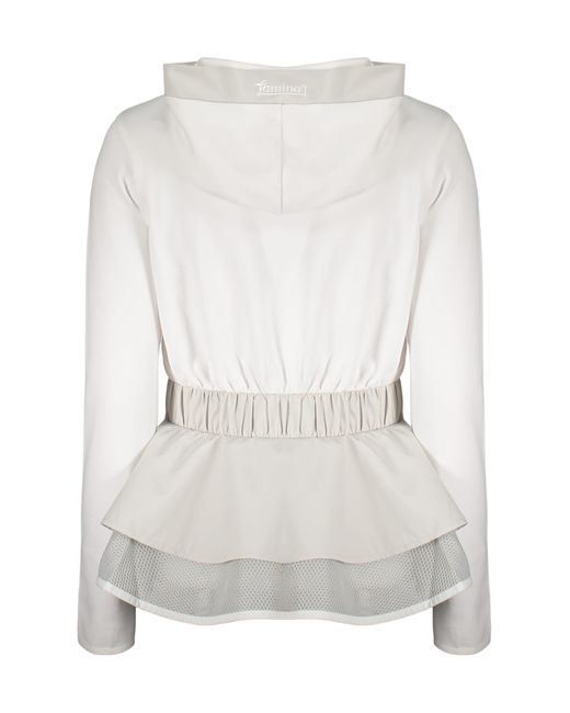Herno White Technical Fabric Hooded Jacket