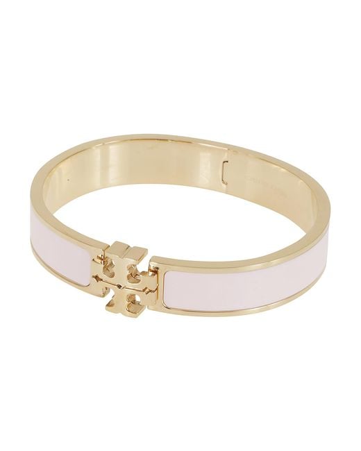 Tory Burch White Kira Enamel Bracelet