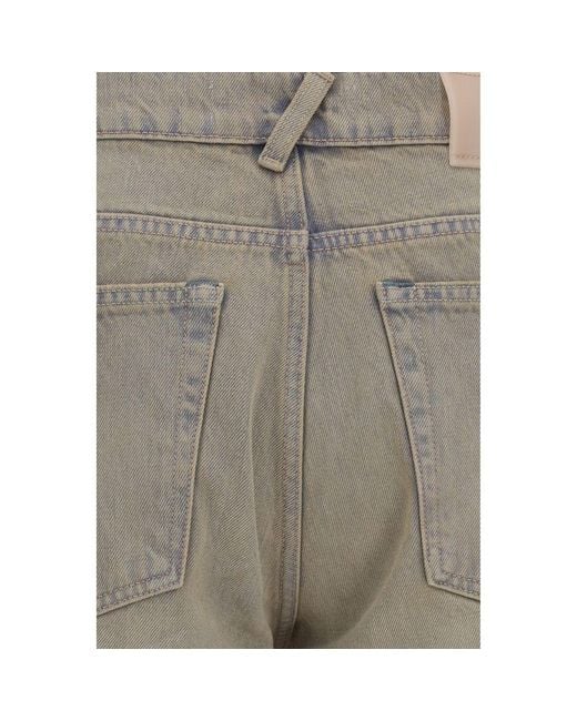 Our Legacy Gray Bicolor Cotton Bootcut Jeans for men