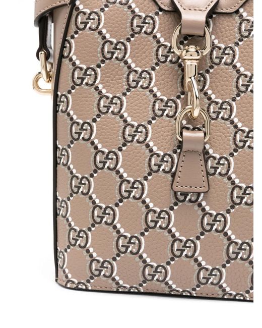 Gucci Brown Gg Shadow Mini Bucket Bag Shoulder