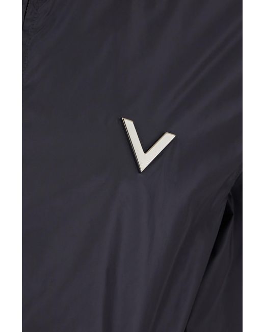 Valentino Garavani Black Nylon Windbreaker for men