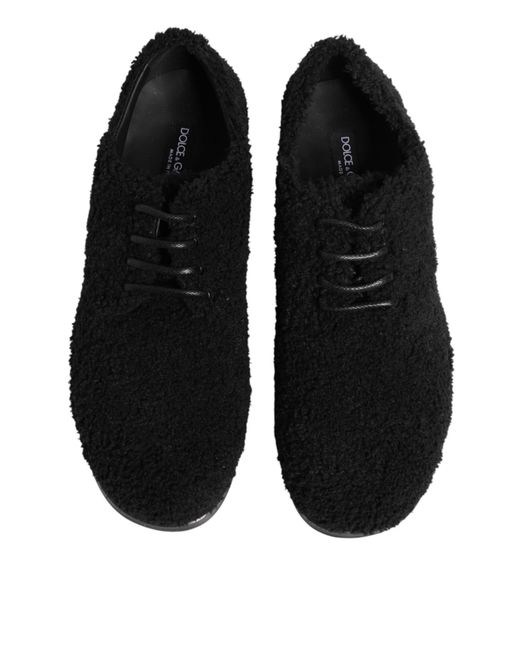 Dolce & Gabbana Riccio Shearling Dress Derby Shoes Curly Fur  display picture 1