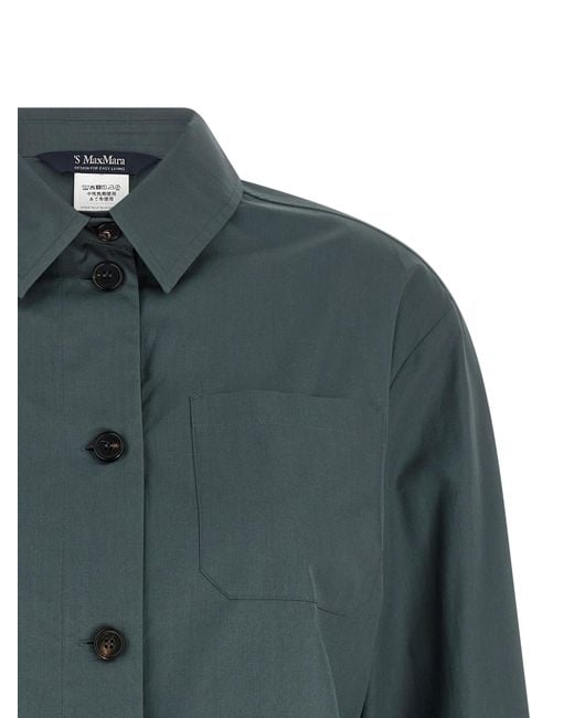 Max Mara Green Cotton Blouse