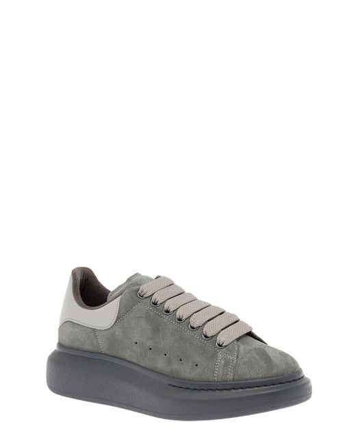 alexander mcqueen gray suede