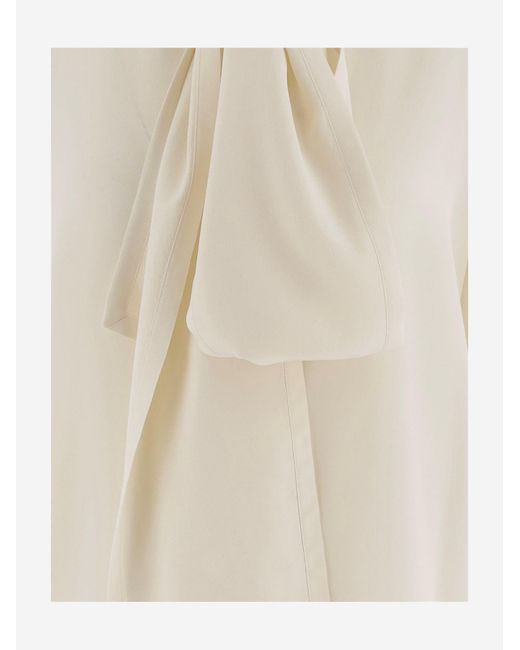 Saint Laurent White Shirt Silk Crêpe De Chine