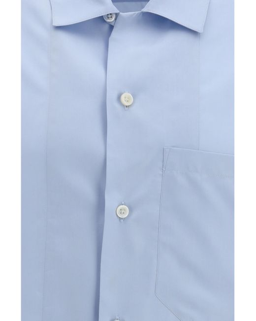 Umit Benan Blue Havana Shirt Silk for men