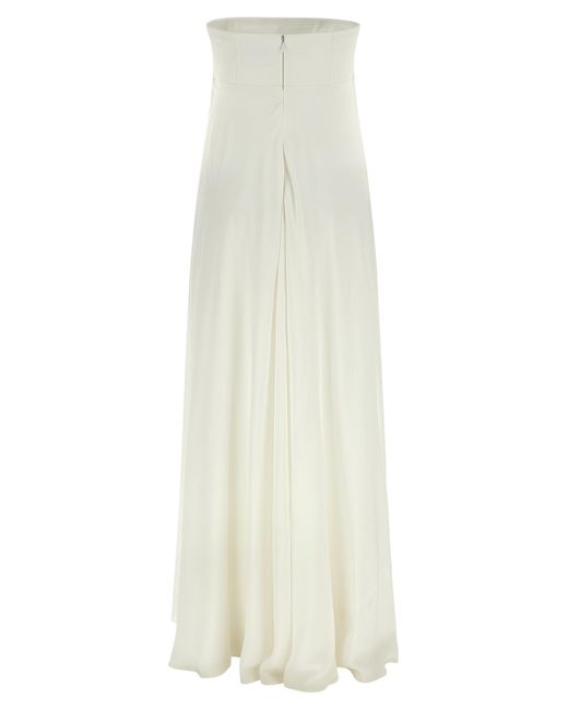 Giovanni bedin White Silk Long Dress