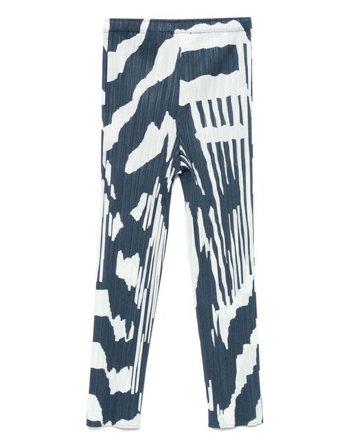 Pleats Please Issey Miyake Blue Refraction Trousers