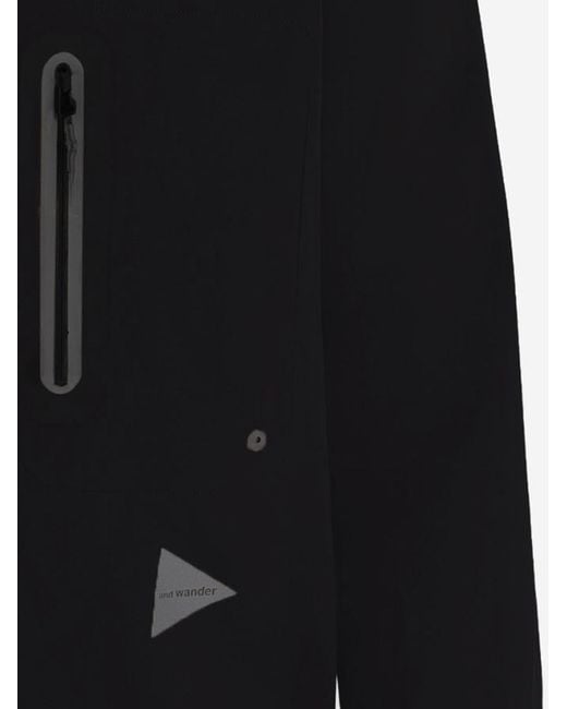 And Wander Black Nylon Shirt Polyester for men