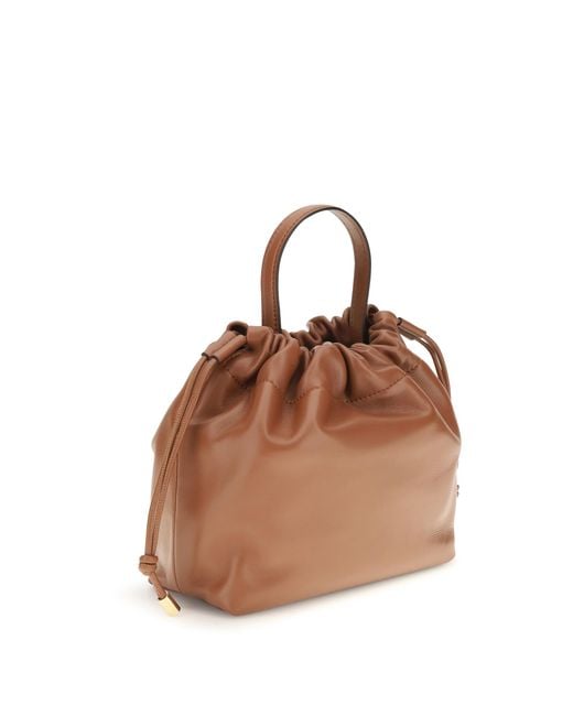 Chloé Brown Icons Leather Chain Shoulder Bag Lamb Ovis Aries