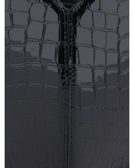 ROTATE BIRGER CHRISTENSEN Black Handbag Heart-Shaped Patent Leather Handbags