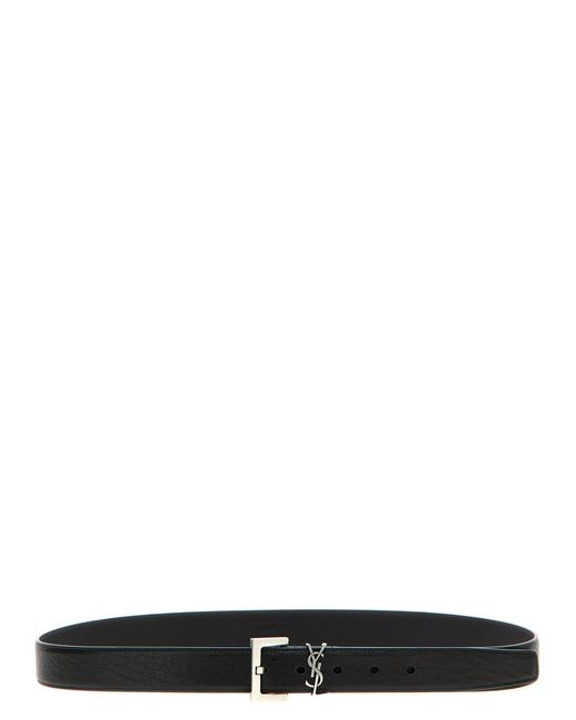 Saint Laurent Black 'Cassandre' Belt for men