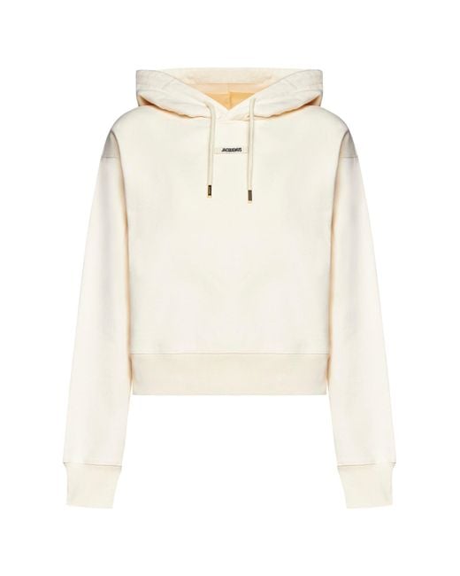 Jacquemus White "Le Hoodie Gros Grain"
