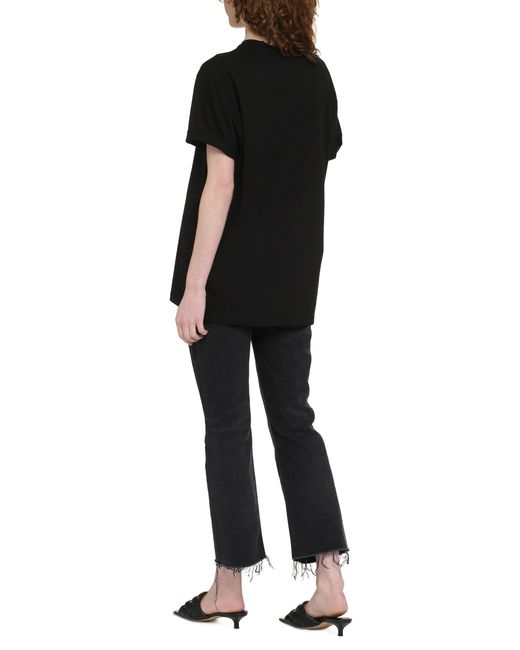 Stella McCartney Black Embroidered Star Cotton T-Shirt Organic Cotton; Viscose T-Shirts & Jerseys