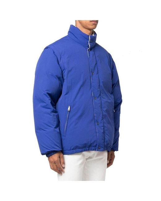 Gucci Blue Polyamide Coat Clothing for men