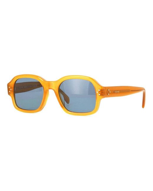 Céline Blue Sunglasses Square Full Rim, Milky Honey Frame And Lens Cl40266U47V