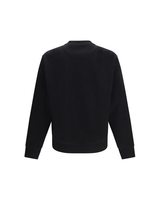 Prada Black Sweatshirt Stretch Jersey Viscose Knitwear for men