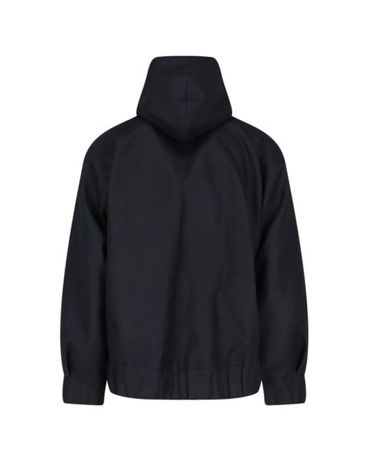 Sacai Blue Zip Hoodie for men