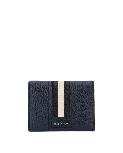 Bally Blue And Leather Wallet for men