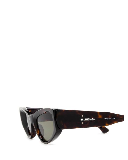 Balenciaga Black Logo Sided Flame Effect Sunglasses