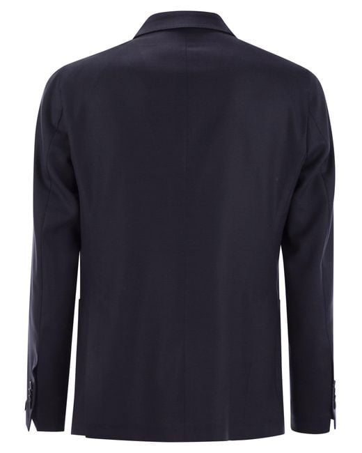 Tagliatore Blue Two-Button Wool Jacket for men