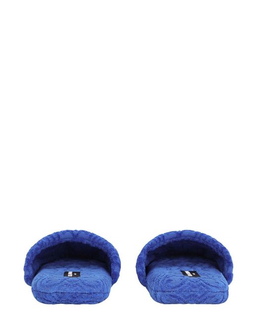 Dolce & Gabbana Blue Slippers Jacquard
