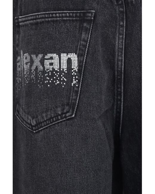 Alexander Wang Blue Crystal Balloon Jeans Cotton