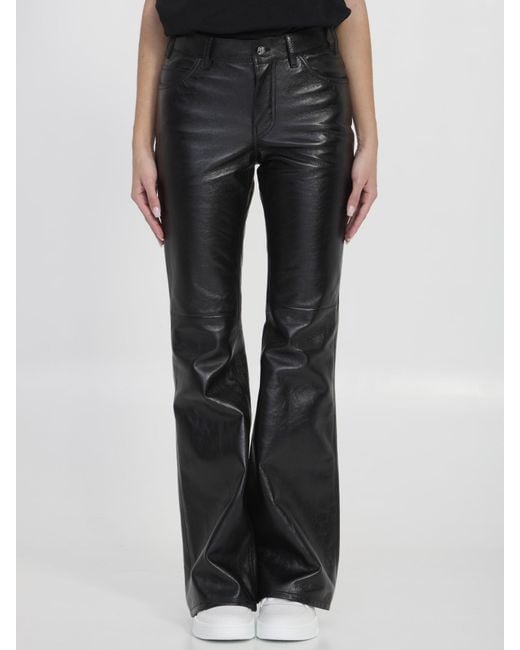 Céline Black Leather Pants