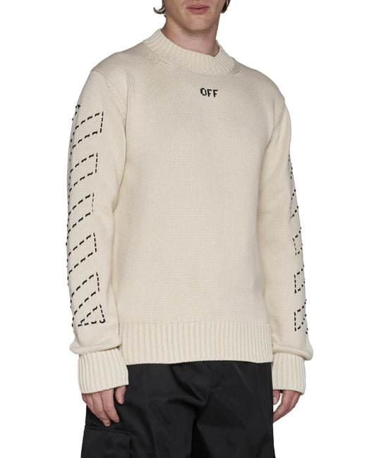 Off White c o Virgil Abloh Sweaters in White for Men Lyst UK