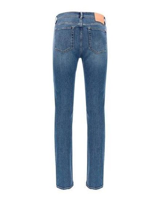 Acne Blue North Mid-Rise Jeans for men