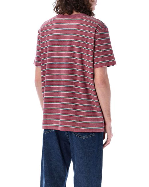 Howlin' By Morrison Red Striped T-Shirt for men