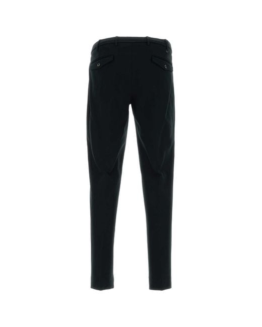 PT Torino Black Stretch Viscose Blend Pant for men