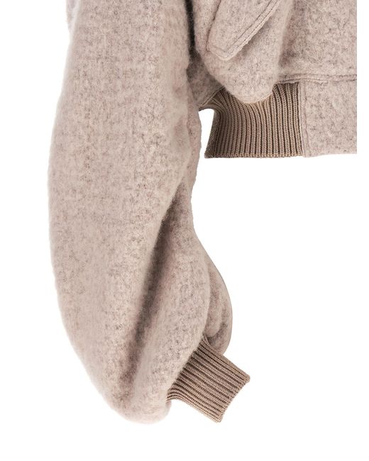 Rick Owens Natural Marabou Bomber Clothing