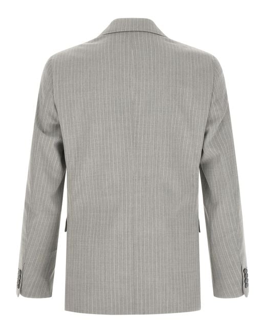 Pal Zileri Gray Lord Dress Polyester Wool Elastane Suits for men